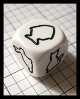 Dice : Dice - 6D - Chessex Animal Icons White with Black Gen Con Aug 2009